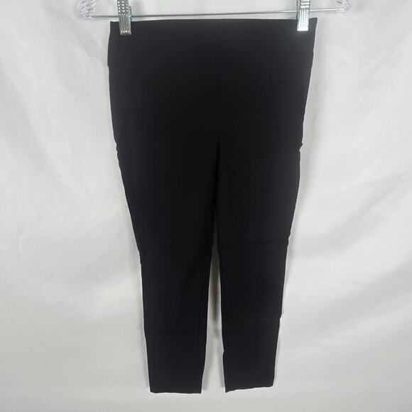 Asos Pants Women's 00 Black Solid Side Zip Skinny Crop Stretch - Picture 1 of 10